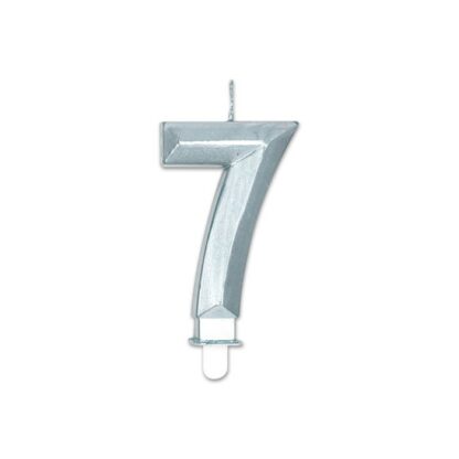 Candelina Diamant argento Metal numero 7