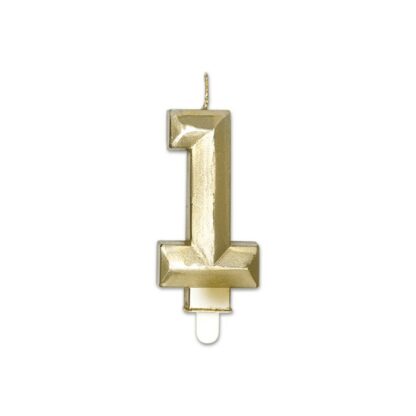 Candelina Diamant Oro Metal Numero 1