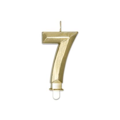 Candelina Diamant Oro Metal Numero 7