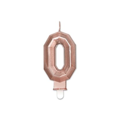 Candelina Diamant Rosa Gold Metal Numero 0