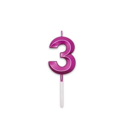 Candelina Prestige fucsia metal Numero 3