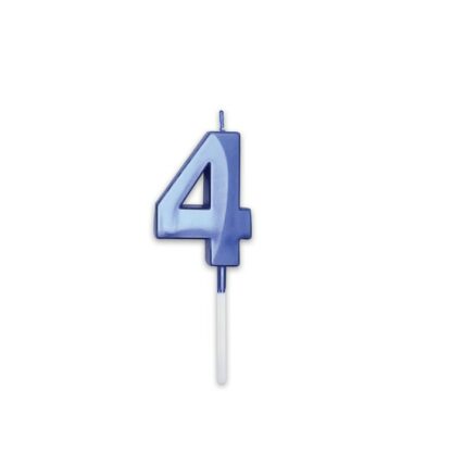 Candelina Prestige blu metal Numero 4