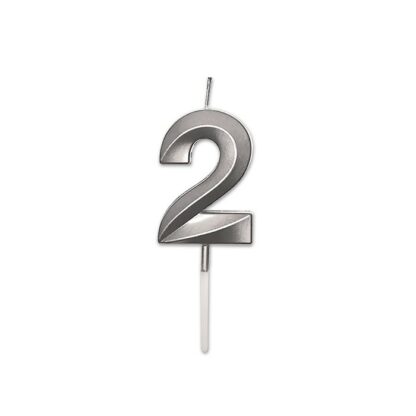 Candelina Prestige Argento metal Numero 2