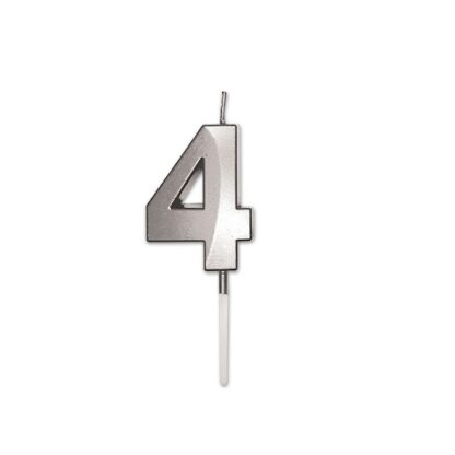 Candelina Prestige Argento metal Numero 4