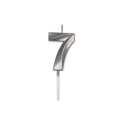 Candelina Prestige Argento metal Numero 7