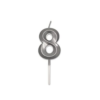 Candelina Prestige Argento metal Numero 8