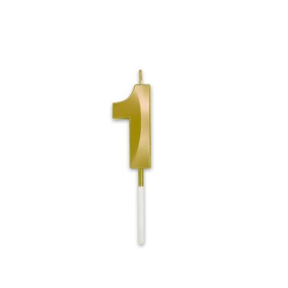 Candelina Prestige oro metal Numero 1