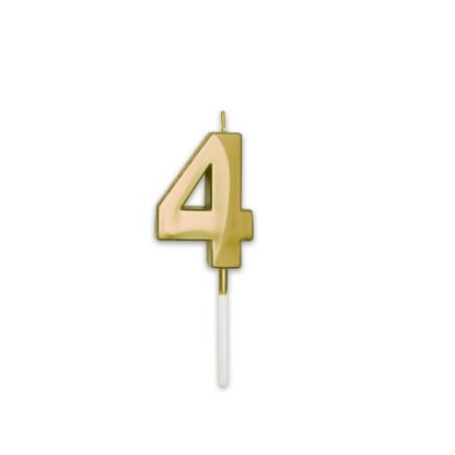 Candelina Prestige oro metal Numero 4