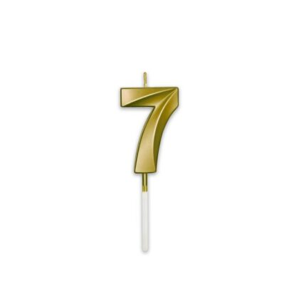 Candelina Prestige oro metal Numero 7