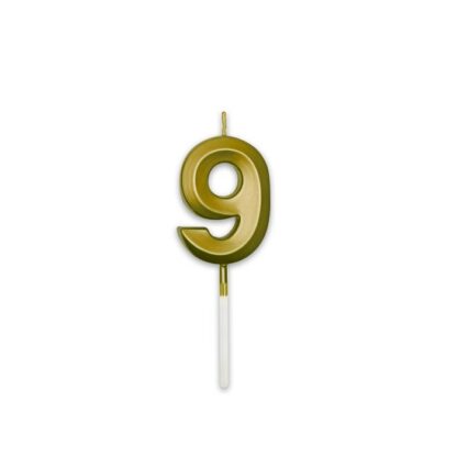 Candelina Prestige oro metal Numero 9