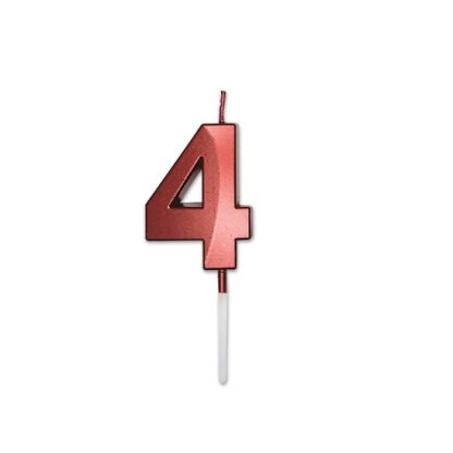 Candelina Prestige rosso metal numero 4