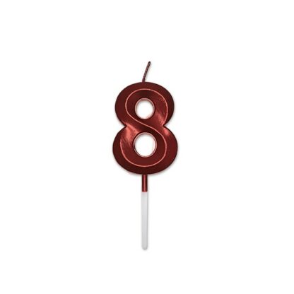 Candelina Prestige rosso metal numero 8