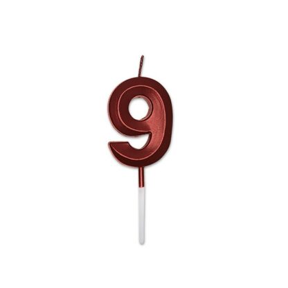 Candelina Prestige rosso metal numero 9