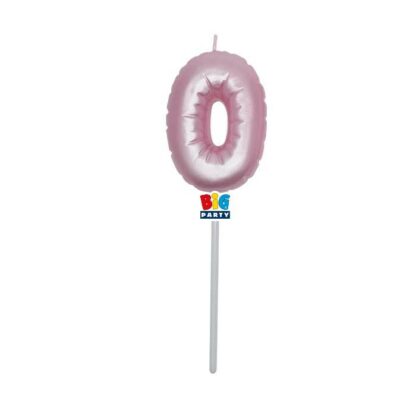 Candelina Balloon Rosa Perla numero 0