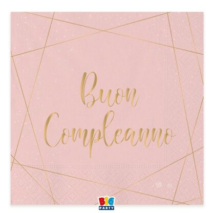 Tovaglioli Buon compleanno rose