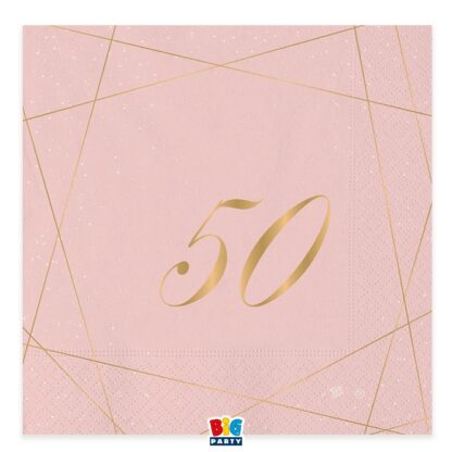 Tovaglioli 50 anni rose