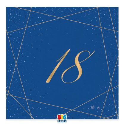 Tovaglioli 18 anni blue gold