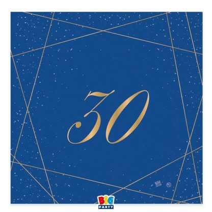 Tovaglioli 30 anni blue gold