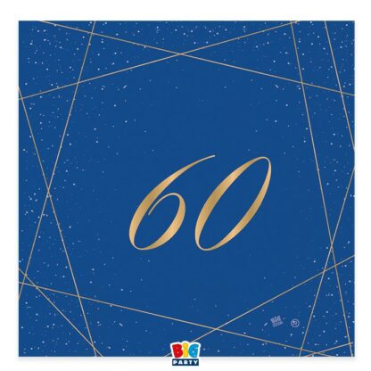 Tovaglioli 60 anni blue gold