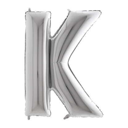 Palloncino Mylar Lettera K Argento