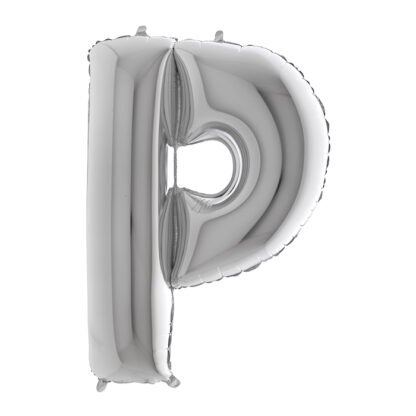 Palloncino Mylar Lettera P Argento