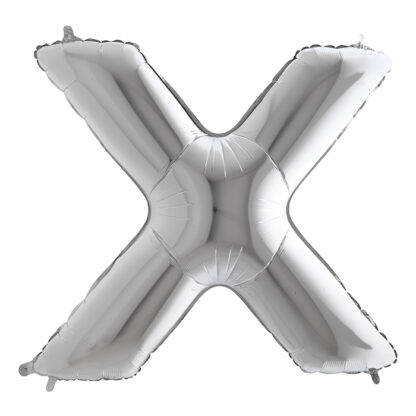 Palloncino Mylar Lettera X Argento