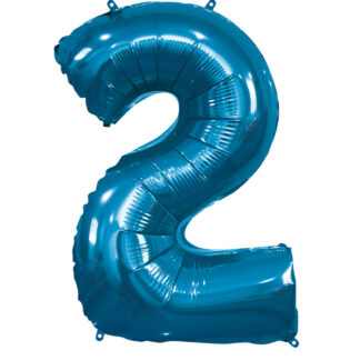 Palloncino Mylar Numero 2 Blu