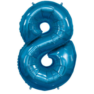 Palloncino Mylar Numero 8 Blu