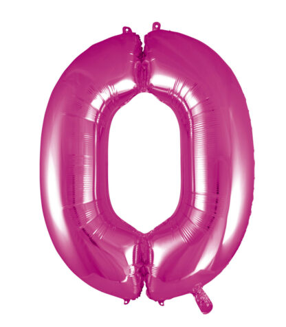 Palloncino Mylar Numero 0 Fucsia