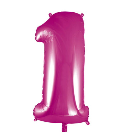 Palloncino Mylar Numero 1 Fucsia