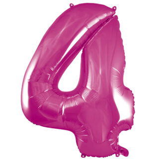 Palloncino Mylar Numero 4 Fucsia