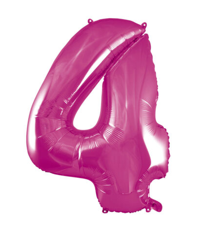 Palloncino Mylar Numero 4 Fucsia