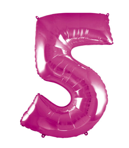 Palloncino Mylar Numero 5 Fucsia