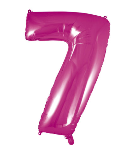 Palloncino Mylar Numero 7 Fucsia