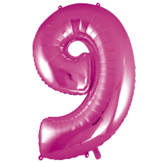 Palloncino Mylar Numero 9 Fucsia