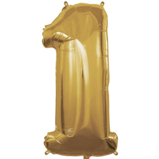 Palloncino Mylar Numero 1 Oro