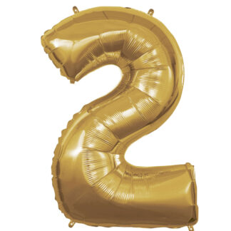 Palloncino Mylar Numero 2 Oro