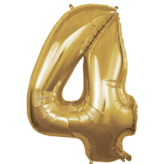 Palloncino Mylar Numero 4 Oro