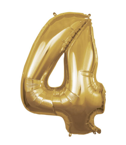 Palloncino Mylar Numero 4 Oro