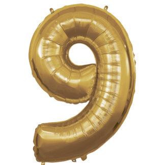 Palloncino Mylar Numero 9 Oro