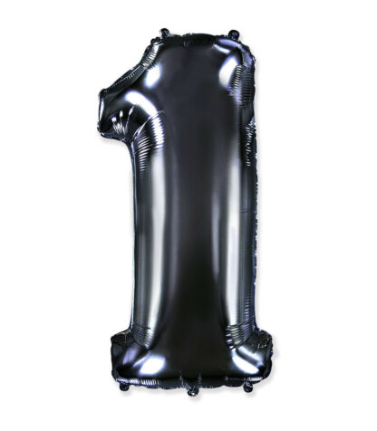 Palloncino Mylar Numero 1 Nero
