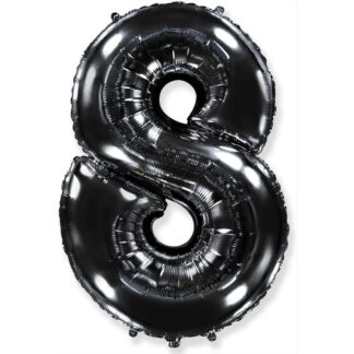 Palloncino Mylar Numero 8 Nero