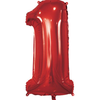 Palloncino Mylar Numero 1 Rosso