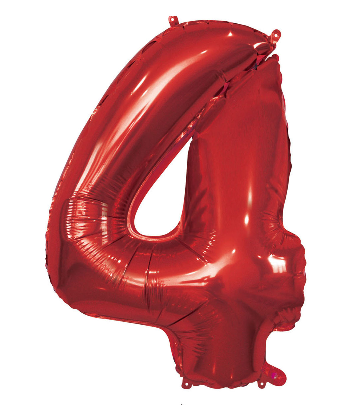 Palloncino Mylar Numero 4 Rosso 40 - 101cm - ingrocartgroup