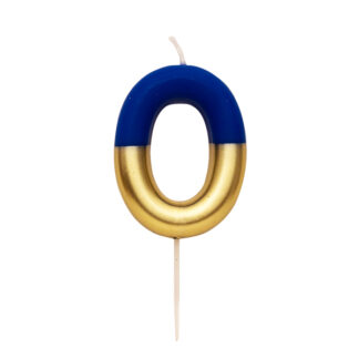 Candeline Sfumate Blu E Oro