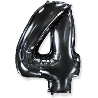 Palloncino Mylar Numero 4 Nero