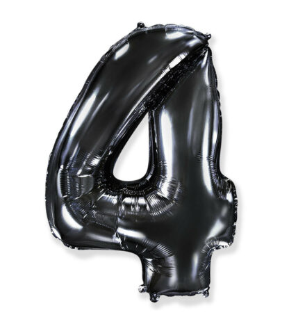 Palloncino Mylar Numero 4 Nero