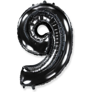 Palloncino Mylar Numero 9 Nero