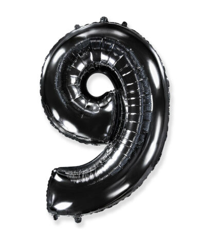 Palloncino Mylar Numero 9 Nero
