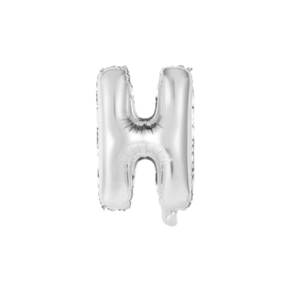 Palloncino Mylar Lettera H Argento
